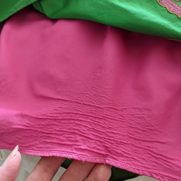 BETSEY JOHNSON Indian embroidered silk mini dress strapless 2 xs small - Picture 13 of 14